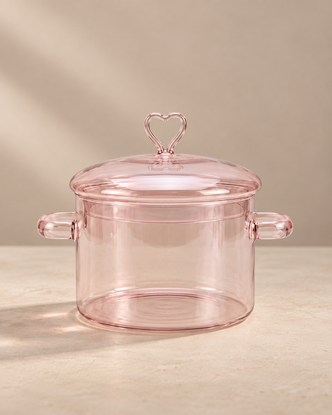 OLLA DE VIDRIO TORNASOLADA ROSA